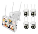Kit 4 Cámaras Vigilancia Ptz Cctv Wifi + Monitor 10 Pulgadas